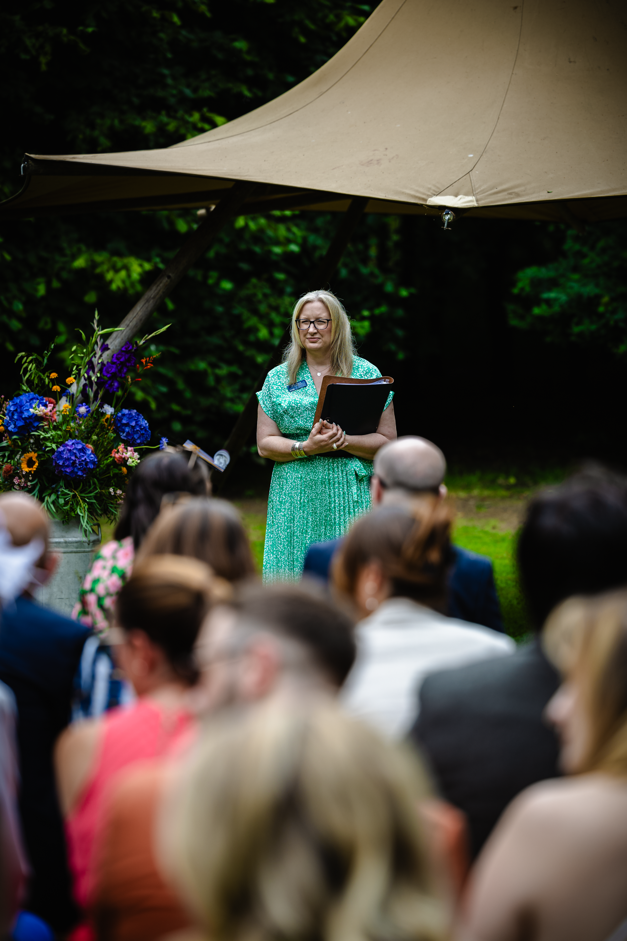 Deb Reed Celebrant Colchester Essex, performing the ceremony at Frazer & Rosies wedding.