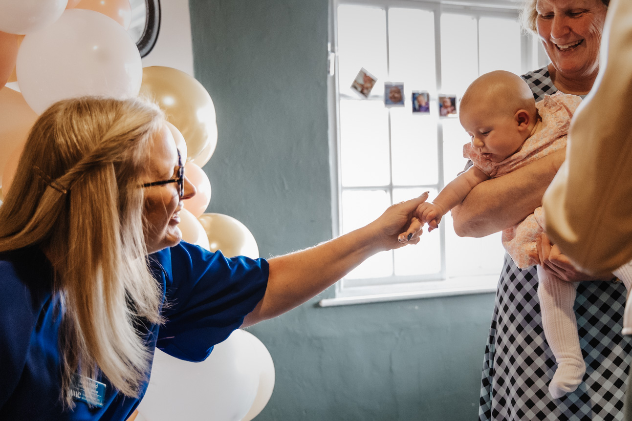 Deb Reed Celebrant Colchester Essex, officiating at the naming ceremony of Lyla.