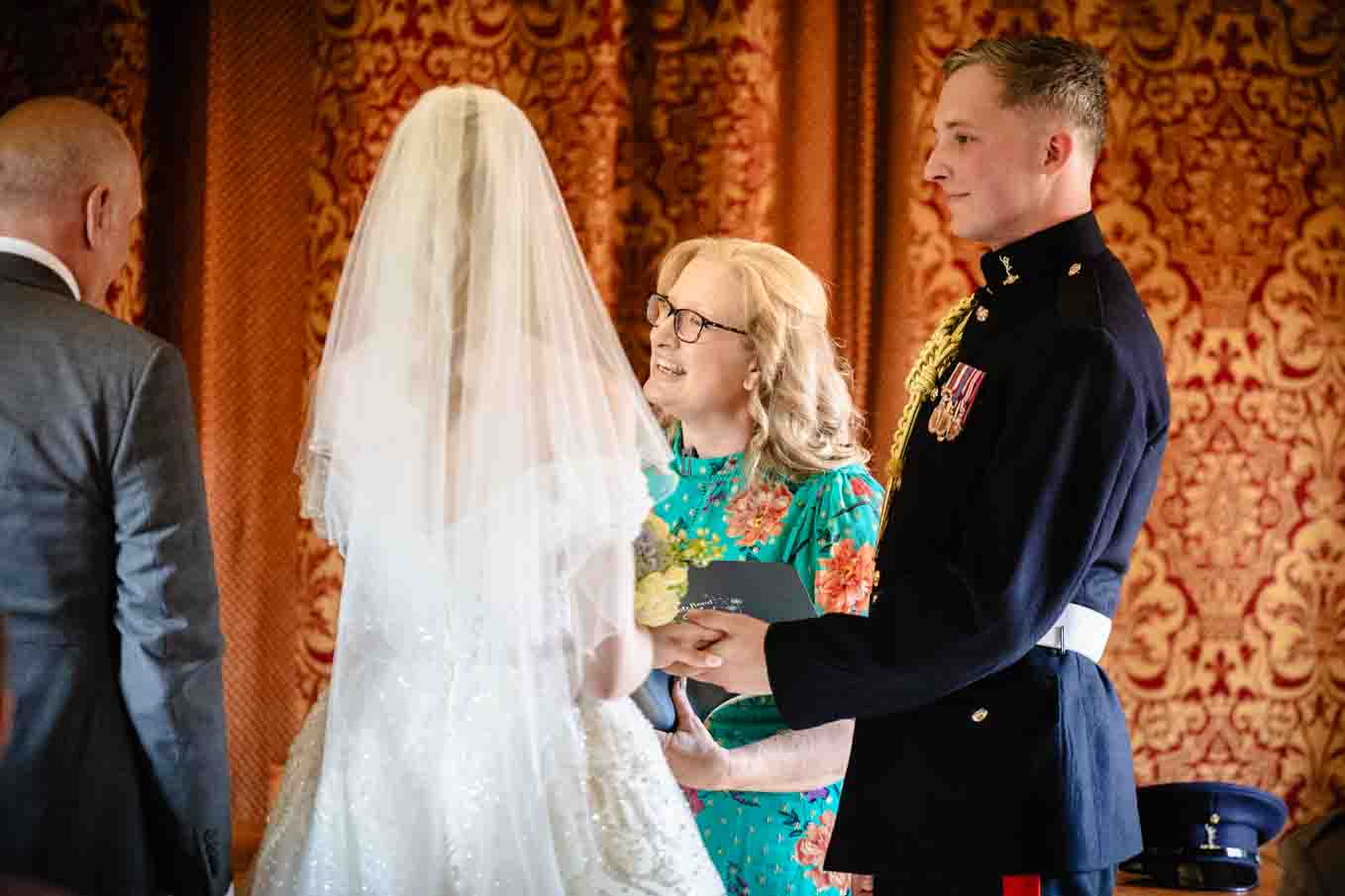 Deb Reed Celebrant Colchester Essex, performing the ceremony at Liam & Lucys wedding.