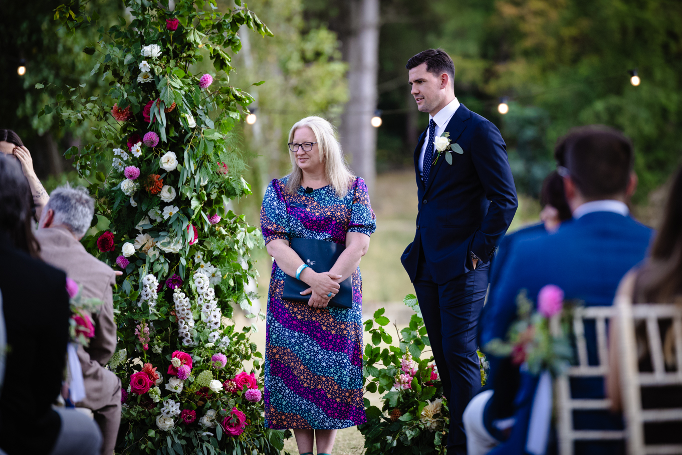 Deb Reed Celebrant Colchester Essex, performing the ceremony at Millie & James wedding.