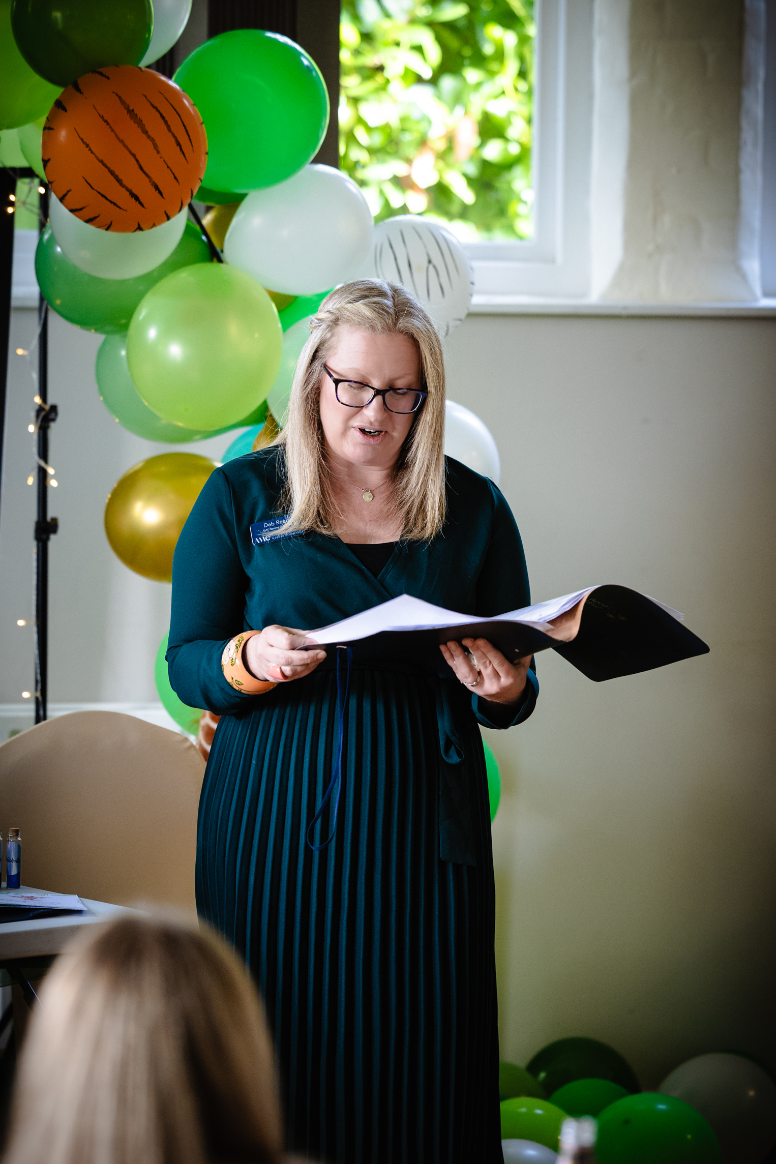 Deb Reed Celebrant Colchester Essex, officiating at the ceremony for Paul's Naming.
